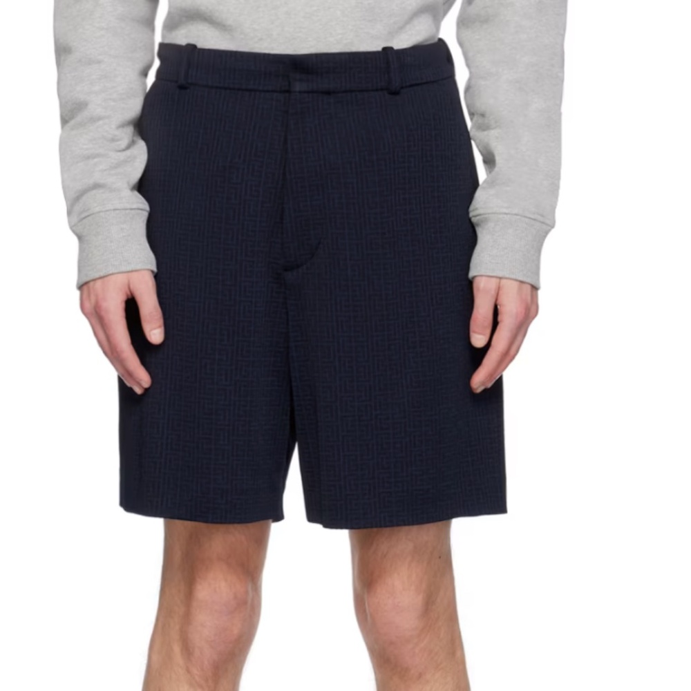 BALMAIN Navy Jacquard Shorts *BRAND NEW*